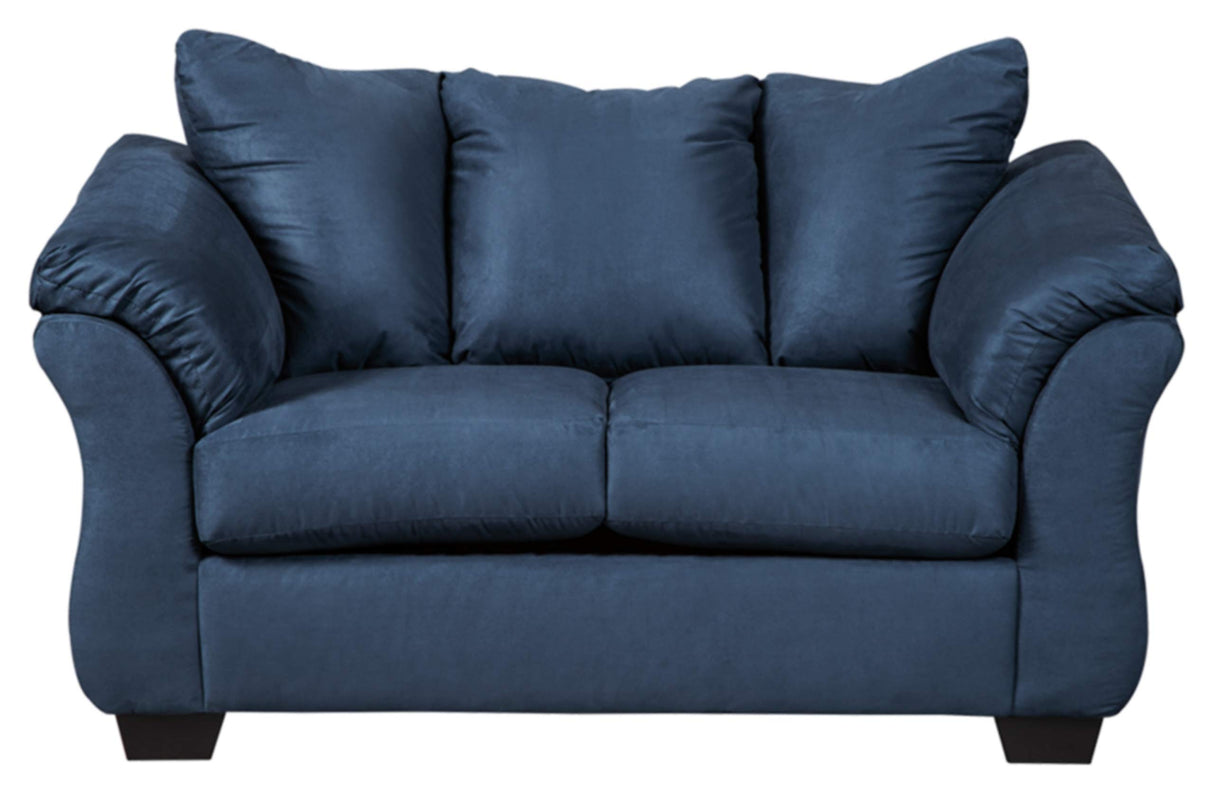 Signature Design by Ashley Darcy Casual Plush Loveseat, Dark Blue Signature Design by Ashley