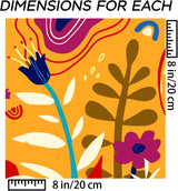 Ammklfh 2 Pack Framed Paint by Numbers kit for Adults,Easy Acrylic Boho Paint by Numbers Kits on Canvas,Paint by Number for Adults Beginners for Home Wall Decor (8x8inch), BKH82+BKH83 Ammklfh