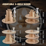 CZYY Pressure Pot Dice Rack Wooden Easy-Assemble Shelves, Pressure Pot Stand Perfect for Dice Making CZYY