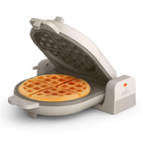 bella Flip-n-Store Waffle Maker with EverGood™ Ceramic Nonstick Coating, Fits-anywhere™ Kitchenware, Power Indicator Light, Cool Touch Handle & Cord Wrap, 7” Wide & 1" Deep Plates, 1000 Watt, Oatmilk BELLA