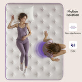 12 Inch Queen Mattress in a Box, Purple Hybrid Mattress with Gel Memory Foam and Pocket Springs for Motion Isolation, Pressure Relief & Cool Sleep, Medium Firm, CertiPUR-US Certified Nelaukoko