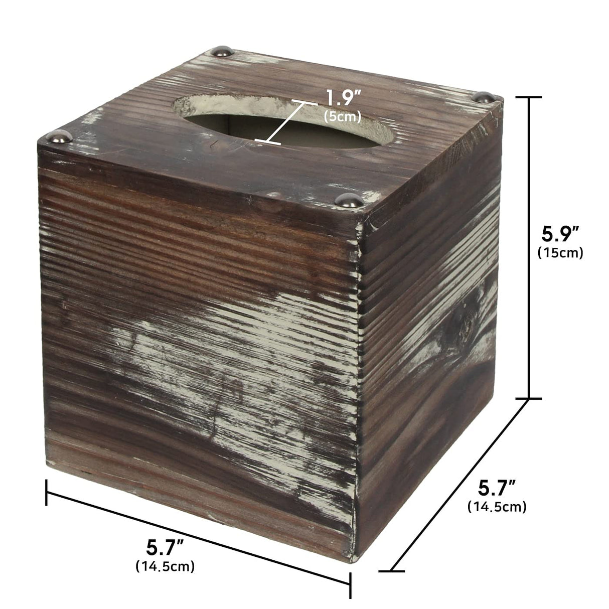 J JACKCUBE DESIGN Rustic Tissue Box Cover 2 Pack Napkin Case Cube Holder Farmhouse and Modern Décor for Kitchen Bathroom Office Living Room - MK554A J JACKCUBE DESIGN