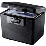 SentrySafe Black Fireproof Document Box with Key Lock, Safe Secures Files and Documents for Home or Office, 0.61 Cubic Feet, 13.6 x 15.3 x 12.1 inches, 1170 SentrySafe