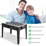GYMAX 48” Foosball Table, Arcades Soccer Game Table for Multiplayer with 2 Balls, Score Keepers Wooden Competition Sized Foosball Table for Adults and Kids (Black) GYMAX