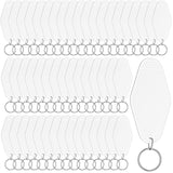 Pinkunn 50 Pcs Motel Keychain Blank Hotel Keychain Sublimation Vintage Keychain Bulk for DIY Crafts Ornament (White) Pinkunn