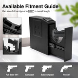 Sgorlds Biometric Slider Gun Safe for Handgun,Auto Sliding Door Hand Gun Safe, Quick Access Pistol Safe for Nightstand, Desk, Bed Side With Fingerprintt, PIN Code, KEY Access Sgorlds