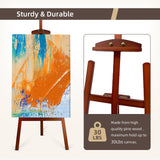 Stuelloaf Adjustable Wooden Painting Easel, Pine Art Easel Stand Hold up to 43'', Painting Canvas for Wedding Sign and Poster, Drawing for Adults, Begginners and Students, Walnut Stuelloaf