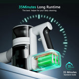 Cordless Vacuum Cleaner, 80,000 RPM Motor and Power Filtration, Stick Vacuum with 2200 mAh Battery, 35 Mins Worktime, 2 Modes, Rotated Multi-Heads, Height-Adjustable Vacuum for Home (Gray Paloma) Comvtu