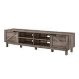 Walker Edison Tinsley Rustic Barn-Door Low Stand for TVs up to 80 Inches, 70 Inch, Grey Wash Walker Edison