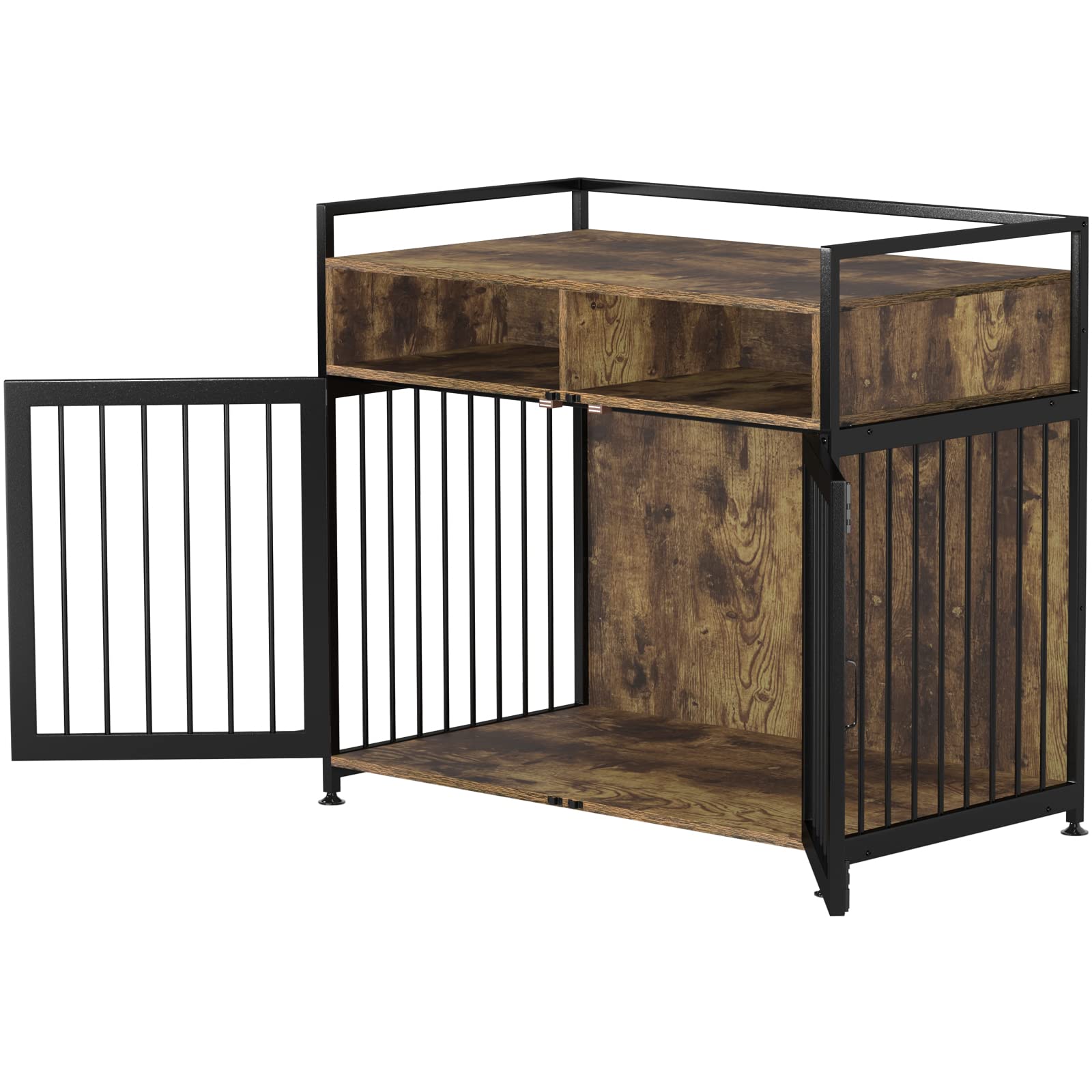 GDLF Dog Crate Furniture-Style Cages for Dogs Indoor Heavy Duty Super Sturdy Dog Kennels with Storage and Anti-Chew (41Inch = Int.dims:39.4”Wx22.2”Dx23”H) - WoodArtSupply