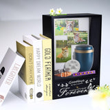 Pet Memorial Shadow Box, Urn Ashes Display Case With Drawer, Memorial Gifts for Loss of Dog or Cat, Keepsake Box With Paw Print Clay Set and Pins Jinzhenhong