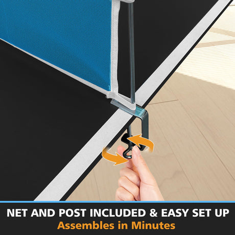 Dithoko Ping Pong Conversion Top, 8 FT Foldable Table Tennis Topper for Pool & Billiard Tables, 12MM MDF, Compact Storage, Net & Posts Included, Easy Setup, Indoor Use Dithoko