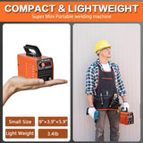 Super Mini Stick Welder Machine,110V 250A ARC Portable MMA Welding Machine for Beginners,Welding Machine with 10pcs Welding Rod Tools,IGBT Inverter Welder,Hot Start Arc Force Anti-stick (Orange) HGNVGZ