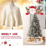 EIMMBD Christmas Tree Skirt, 48 inches Cable Knit Knitted Thick Rustic Christmas Tree Decoration for Xmas Indoor Home Holiday (Cream) EIMMBD