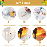 NEWENMO Paint by Numbers Kit for Adults, Horse Paint by Numbers on Canvas Unframed, Horse Paint by Numbers DIY Oil Painting Perfect for Beginner, Craft, Hobbies and Home Wall Decor 16x16 Inch NEWENMO