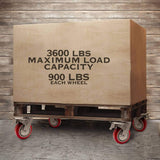 FactorDuty 6" X 2" Heavy Duty Caster Set of 4 Locking Swivel Caster Wheels Polyurethane On Polyolefin Industrial Grade Premium Quality 3600lbs Total Capacity FactorDuty