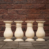 CAROLINA LEG CO. Balustrade Coffee Table Legs - Pine Furniture Legs - Set of 4 - Dimensions: 5" x 10" CAROLINA LEG CO.