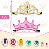 AHIER 23-Piece Foam Crown Set - Princess Tiaras & DIY Party Crowns with Diamond Sticker AHIER