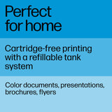 HP Smart -Tank 6001 Wireless Cartridge-Free all in one printer, this ink -tank printer comes with up to 2 years of ink included, with mobile print, scan, copy (2H0B9A) HP