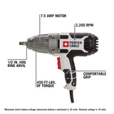 PORTER-CABLE Impact Wrench, 450 lbs of Torque, 1/2 Inch Hog Ring, 7.5-Amp, Corded (PCE211) PORTER-CABLE