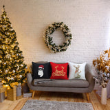 Coddsmz Set of 2 Sublimation Blanks Pillow Cases Cushion Covers Heat Transfer Pillow Cases DIY Cushion Cover with Concealed Zipper 18x18 Inch Black Coddsmz