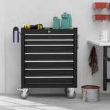 7-Drawers Rolling Tool Chest Tool Box Organizer with Lockable, Metal Rolling Tool Cart Tool Storage Toolbox, Tool Cabinet Rolling Tool Box with Drawers for Garage, Workstation, Workshop, Home Repair CMFYDAILY