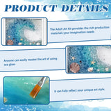 DIY Mosaic Kit for Adults – Complete Glass Mosaic Craft Kit with Sea Glass, Resin, Frame – Easy Resin & Stained Art Starter Set for Beginners & Adult Creative Projects (Wave Design) CIYOJA