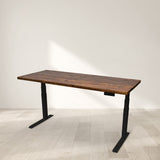Stand Up Desk Store Reclaimed Wood Electric Adjustable Height Standing Desk with Programmable Memory (Black Frame/Natural Fir Top, 71" Wide) S Stand Up Desk Store