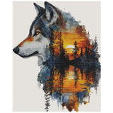 xcemhil Wolf Paint by Numbers Kit for Adults, Wolf Painting by Numbers, Adult Paint by Number Kits Suitable for Gifts and Interior Decor 16x20 Inch xcemhil