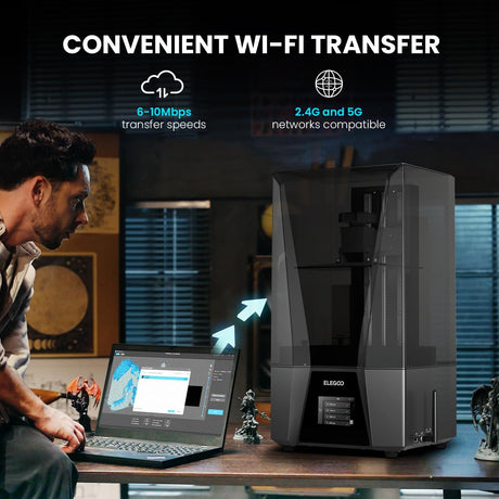 ELEGOO Saturn 3 Ultra MSLA 3D Printer with 10" 12K Monochrome LCD, Wi-Fi Transfer, ACF Release Liner Film, Desktop Resin 3D Printer with Large Printing Size of 8.62 x 4.84 x 10.24 inches ELEGOO