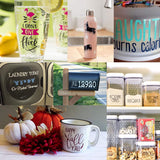 Lya Vinyl Permanent Vinyl for Cricut,125 Pack 12"x12" Self Adhesive Vinyl Sheets,Permanent Outdoor Vinyl for Party Decoration, Sticker, DIY Mug, Car Decal Lya Vinyl