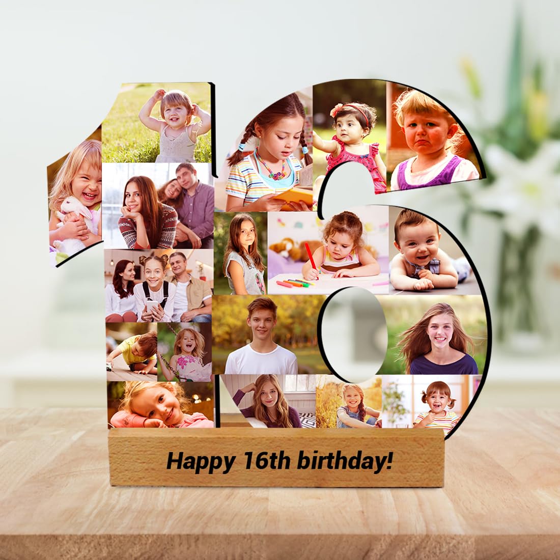 Personalized 50th 60th 70th 80th Numbered Photo Collage Gift,Custom Any Number, Personalized 50th Birthday Photo Collage Gift, 50th Birthday Party CDON