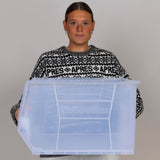 Akro-Mils 30283 Super-Size AkroBins Plastic Storage Bins, Space-Saving Stackable Bins for Garage, Classroom, Warehouse Organization, 20-Inch L x 18-Inch W x 12-Inch H, Red, 1-Pack Akro-Mils