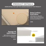 Rattaner 5-Piece Outdoor Furniture Set Patio Furniture Set Outdoor Couch Coffee Table with Storage No-Slip Cushions and Waterproof Covers, Khaki Rattaner