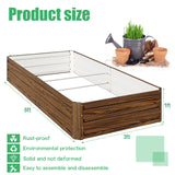 SnugNiture Galvanized Raised Garden Bed 6x3x1FT Outdoor Large Metal Planter Box Steel Kit for Planting Vegetables, Flowers SnugNiture