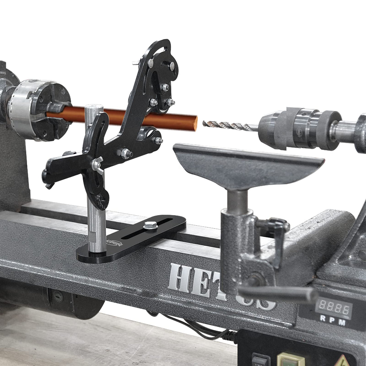 NAGU Woodworking Wood Lathe Steady Rest,Lathe stabilizer Lathe Center Frame Spindle NAGU