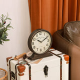 NIKKY HOME Antique Mantel Clock, Battery Operated Decorative Desk Table Clock for Home, Office, Living Room, Bed Room, Brown NIKKY HOME