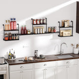 DEMEGA Wall Mounted Bookshelves, 80″ Floating Shelves for Wall, 8-Tier Wooden Hanging Bookshelf, Easy Installation Book Organizer for Home Office, Living Room, and Bedroom DEMEGA