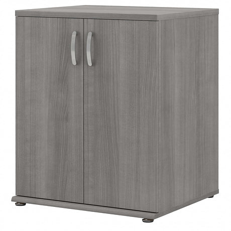 Bush Business Furniture Universal Floor Storage Cabinet with Doors and Shelves in Platinum Gray Bush Business Furniture