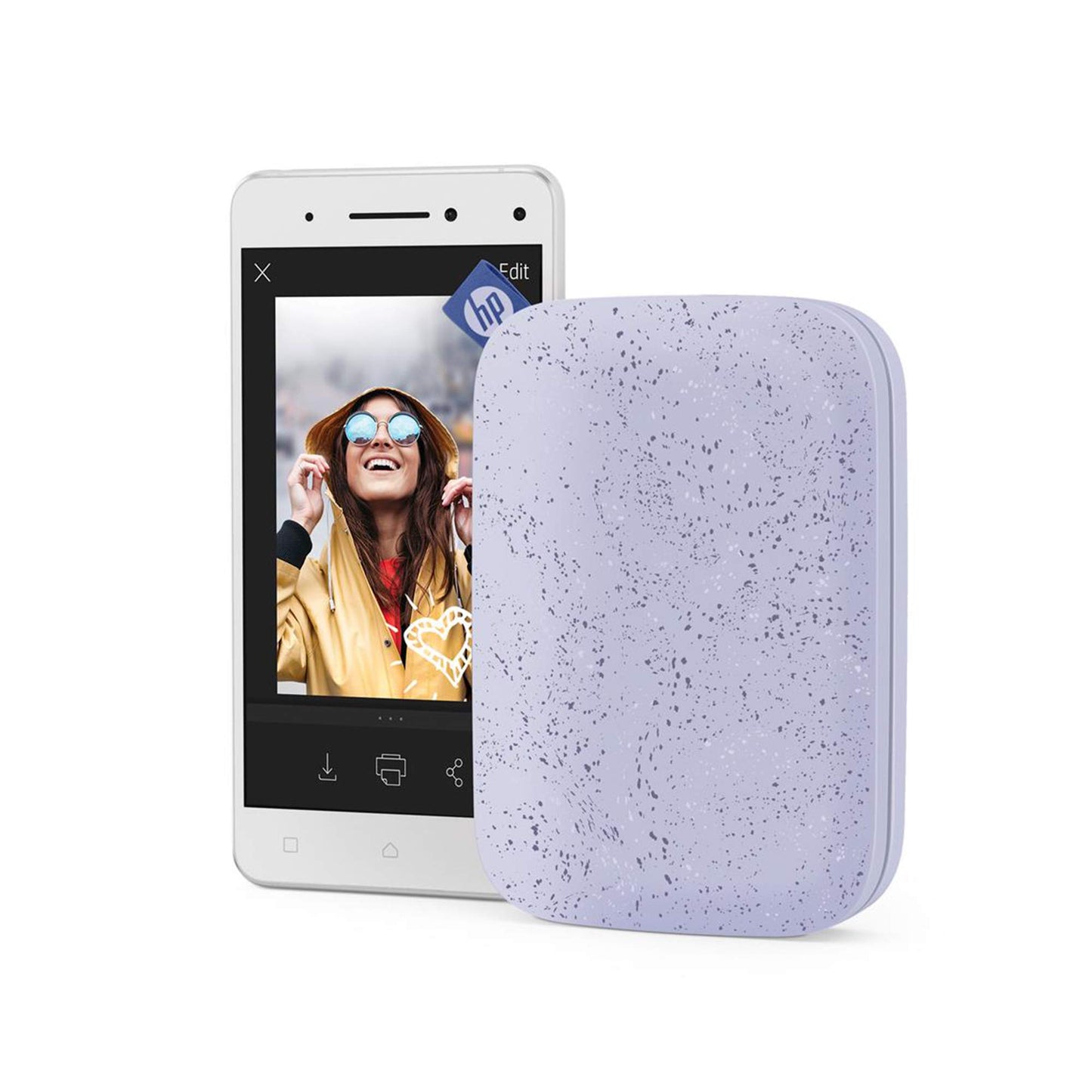 HP Sprocket 2x3" Instant Smartphone Photo Printer - Portable Color Wireless Mobile Printer - Zink Sticky-Back Photos - Print from Compatible iOS & Android Devices with Bluetooth w/Fun App - Purple