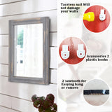 AAZZKANG Wood Framed Mirror Rectangular Rustic Wall Mirror Farmhouse Decorative Small Hanging Mirror for Bathroom Living Room Bedroom AAZZKANG