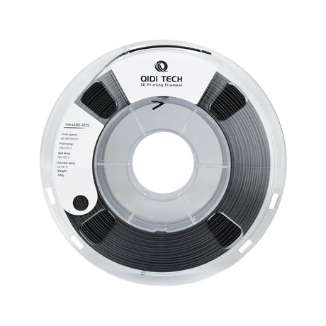 R QIDI TECHNOLOGY Glass Fiber ABS Filament 1.75mm, ABS GF25 Filament for Most FDM 3D Printers,Frosted Texture, High Hardness, High Interlayer Bond Strength，500g Spool, Black R QIDI TECHNOLOGY