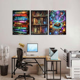 DAZZLEDOTS Diamond Art Kits for Adults 3 Pack Book Diamond Painting 5D Magic Diamond Art Kits for Beginners DIY Full Drill Paint by Diamonds Dot Gem Art for Home Wall Decor 12 x 16Inch DAZZLEDOTS