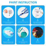 Ginkko Paint by Numbers Kit for Adults Beginner & Kids Ages 8-12 with Wooden Frame Easy Acrylic on Canvas 12x16 inch with Paints and Brushes, Moon Mushroom Forest Butterfly(Include Framed) Ginkko