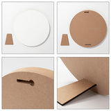 PYD Life 4 Pack Sublimation Photo Frame Home Decor Blanks 10" x 10" Round 0.6 Inch Thickness MDF Hardboard White Wall Hanging with Stand for Heat Press Machine Heat Transfer PYD Life