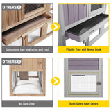 Aivituvin Chicken Coop Outdoor Rabbit Hutch Expandable Indoor Cage for Bunny, Small Chicken, Quail, Duck 57" L Aivituvin