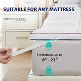 L'AGRATY Mattress Topper Full - Cooling Pillow Top Mattress Topper Full Size Extra Thick Plush Bed Topper Down Alternative Overfilled Soft Mattress Pad for Back Pain L'AGRATY