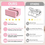 Whubefy Auto Tumbler Heat Press Machine, Pink Mug Heat Press for 10-30oz 2.9-3.34 Inch Heating Even & Fast, PRO Tumbler Press Machine with Starter Kit, Sublimation for Tumbler, Glass Jar, Can & Mugs Whubefy