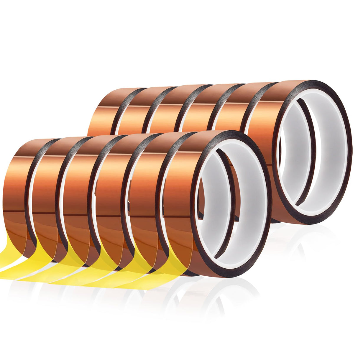 MEBMIK Heat Tape for Sublimation Transfer, Heat Resistant, Adhesive Transfer Tape, Thermal, No Residue, 12 Rolls 20mm x33m(108ft) MEBMIK