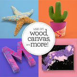 Apple Barrel Ocean Vibe Pre-Mixed Set, Set of 4 Fluid Ready Pour Paints Perfect for DIY Arts and Crafts Projects, 13479E Apple Barrel